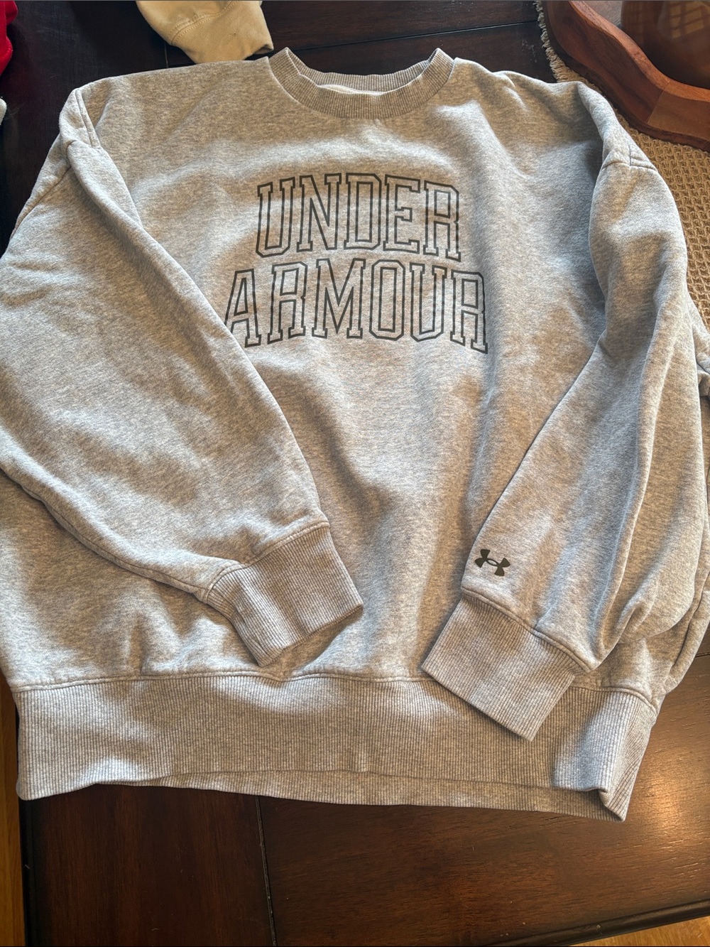 Under Armour Gray Crewneck Pullover with Logo